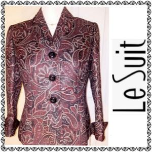 {Le Suit - Macy's} maroon paisley suit jacket, 4P
